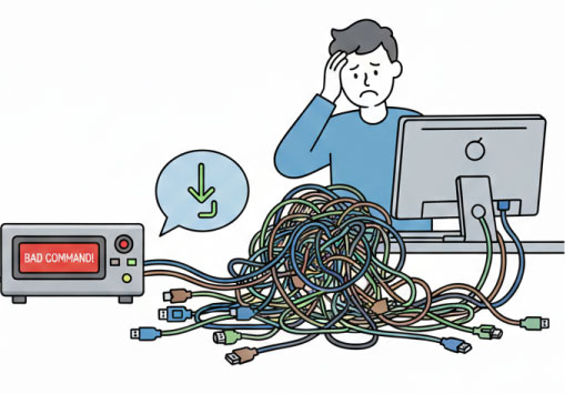 Gemini generated illustration of a jumble of cords.